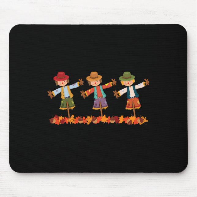 Happy Fall Scarecrows farbenfroher Herbst lässt Ac Mousepad (Vorne)