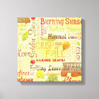 Happy Fall Wrapped Canvas Art Leinwanddruck