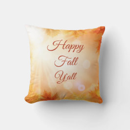 Happy Fall Y’all - Aquarellfarben Blätter Saison Kissen