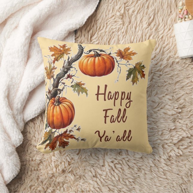 Happy Fall Ya'all - Pumpkin Kissen (Decke)