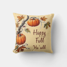 Happy Fall Ya'all - Pumpkin Kissen
