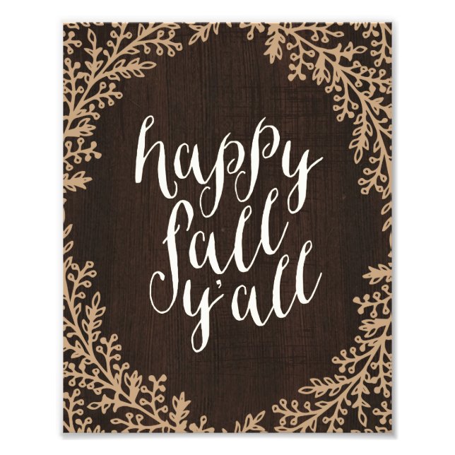 Happy Fall Y'all | Art Print Fotodruck (Vorne)
