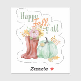 Happy Fall Y'all Aufkleber