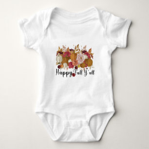 Happy Fall Y'all Baby Strampler