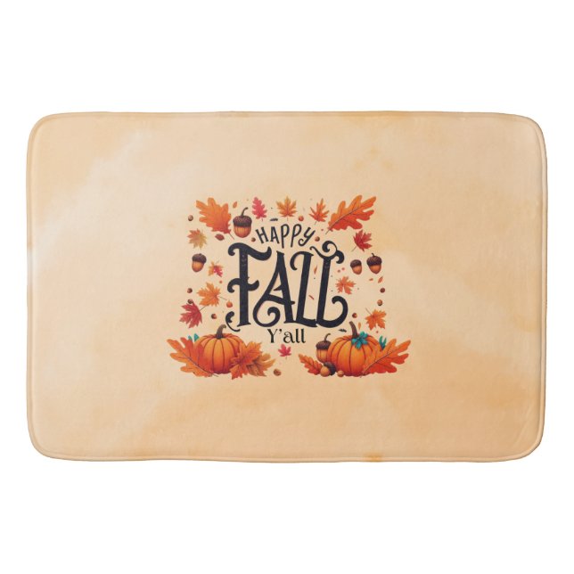 Happy Fall Y'all classic Badematte (Vorderseite)