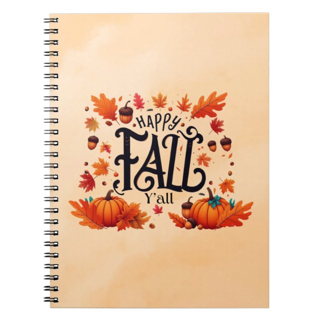 Happy Fall Y'all classic Notizblock (Vorderseite)