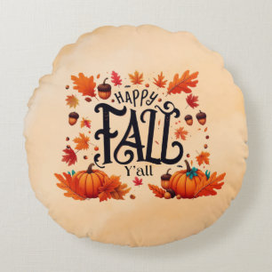 Happy Fall Y'all classic Rundes Kissen