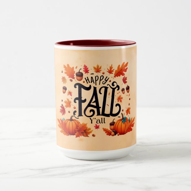 Happy Fall Y'all classic Tasse (Zentrum)
