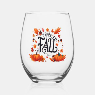 Happy Fall Y'all classic Weinglas Ohne Stiel
