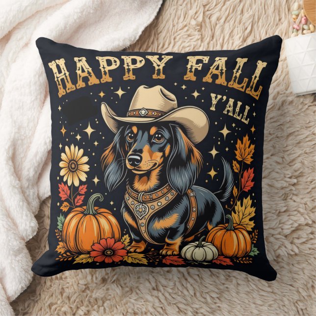Happy Fall Y'All Dackel Kissen (Decke)