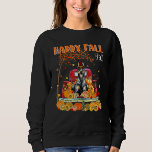 Happy Fall Y'all Doberman Hund auf Truck Pumpkin F Sweatshirt