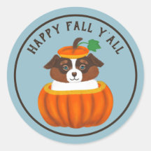 Happy Fall Y'all Dog in Kürbisklecker