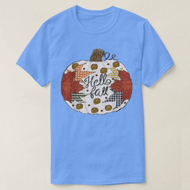 Happy Fall Yall Fall Maple Leaf Pumpkin Herbst als T-Shirt (Design vorne)
