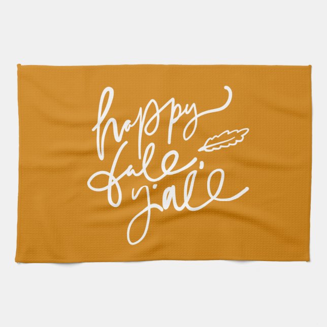 Happy Fall Y'all Geschirrtuch (Horizontal)