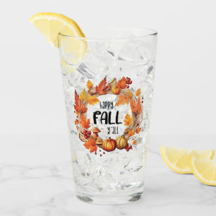 Happy Fall Y'all Glas