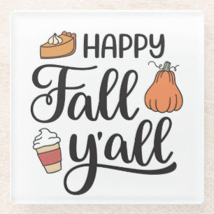 Happy Fall Y'all Glasuntersetzer