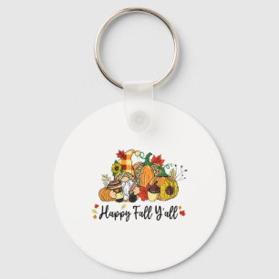 Happy Fall Y'all Gnome Leopard Pumpkin Autumn Gnom Schlüsselanhänger