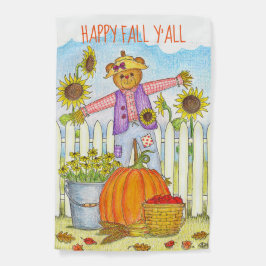 Happy Fall Y'All Harvest Scarecrow Bär