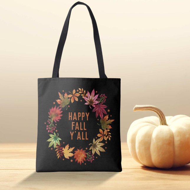 Happy Fall Y'all Herbst Leaves Tasche (Happy Fall Y'all Autumn Leaves Tote Bag)