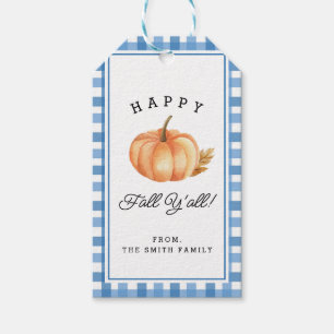 Happy Fall Y'all Herbst Personalisierter Name Geschenkanhänger