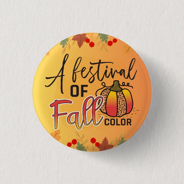 Happy fall ya'll Herbsternte Erntedank Liebe Button (Vorderseite)