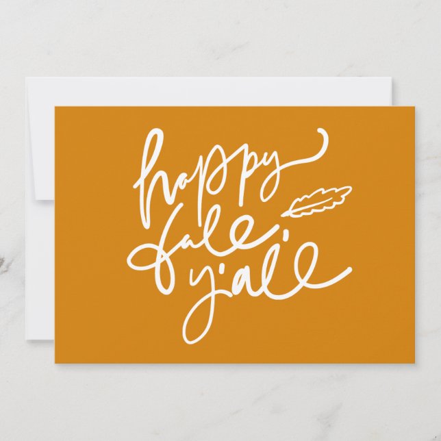 Happy Fall Y'all Karte (Vorderseite)