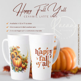 Happy Fall Y'all Keramik Latte Tasse