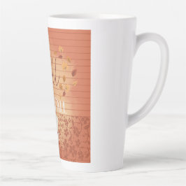 Happy Fall Y'all mit Kaffee und Herbst Blätter Milchtasse