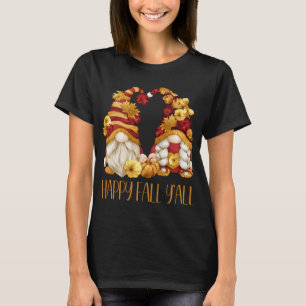 Happy Fall Y'all Niedlich Gnomes Pumpkin Herbstbau T-Shirt