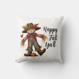 Happy Fall Ya'll Niedlich Scarecrow Kissen