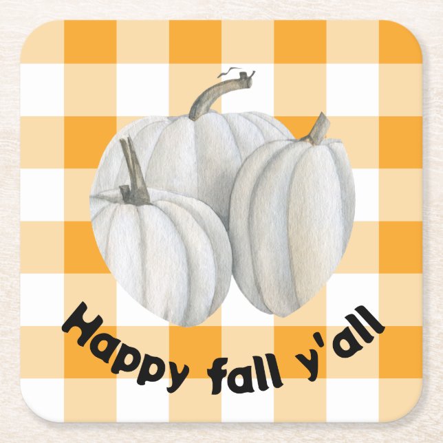 Happy fall y'all Paper Tellers Rechteckiger Pappuntersetzer (Vorderseite)