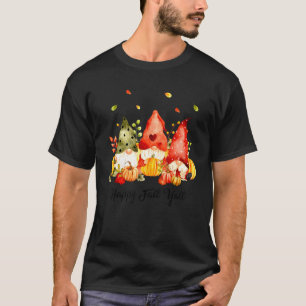 Happy Fall Y'all Pumpkin Autumn Leaves Fall Gnome T-Shirt