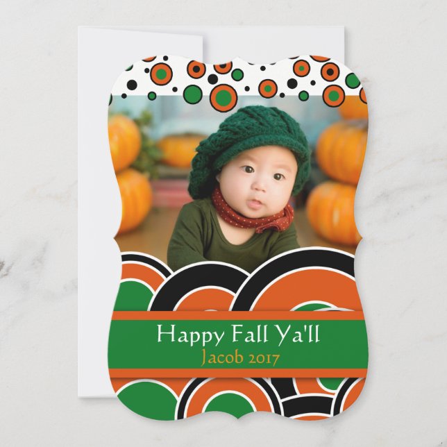 Happy Fall Ya'll Pumpkin Patch Foto Card (Vorderseite)