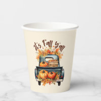 Happy Fall Y'all - Rustikaler LKW mit Pumpkins