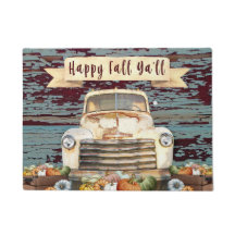 Happy Fall Ya'll Rustikaler Lkw und Pumpkins