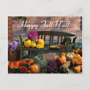 Happy Fall Y'all Saison Postkarte