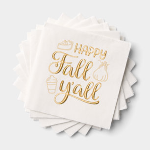Happy Fall Y'all Servietten Mit Folie