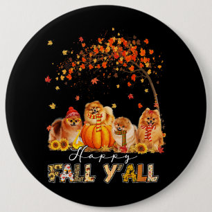 Happy Fall Yall Spitz Herbst Lover Pumpkins H Button