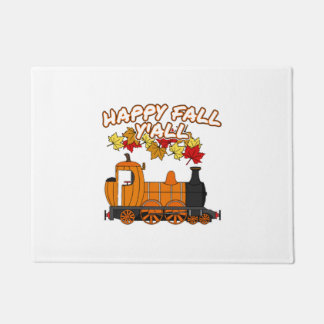 Happy Fall Y'All Steam Train Pumpkin Railroad Fußmatte