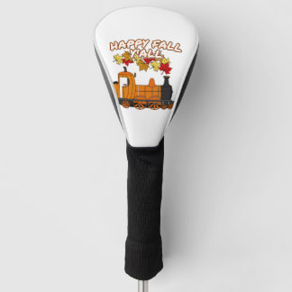 Happy Fall Y'All Steam Train Pumpkin Railroad Golf Headcover