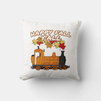 Happy Fall Y'All Steam Train Pumpkin Railroad Kissen