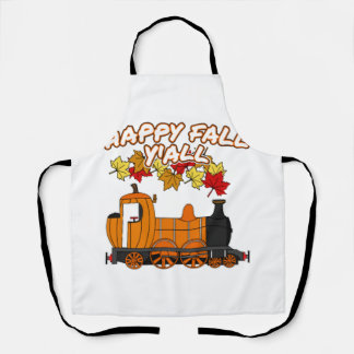 Happy Fall Y'All Steam Train Pumpkin Railroad Schürze