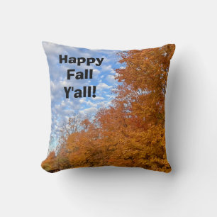 Happy Fall Y'all Throw Kissen