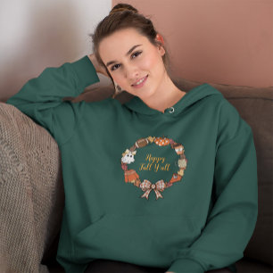 Happy Fall Y'all Wreath Women's Hoodie