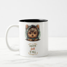 Happy Fall Y'all Yorkshire Terrier Autumn Hoodie
