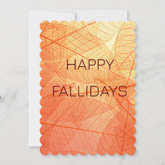 Happy Fallidays, Custom Fall Seasonal Puns Feiertagskarte