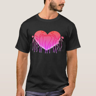 Happy Family Protect: Herzliche Frauenfarben des D T-Shirt