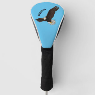 Happy-Fan Glatze Cartoon Illustration Golf Headcover