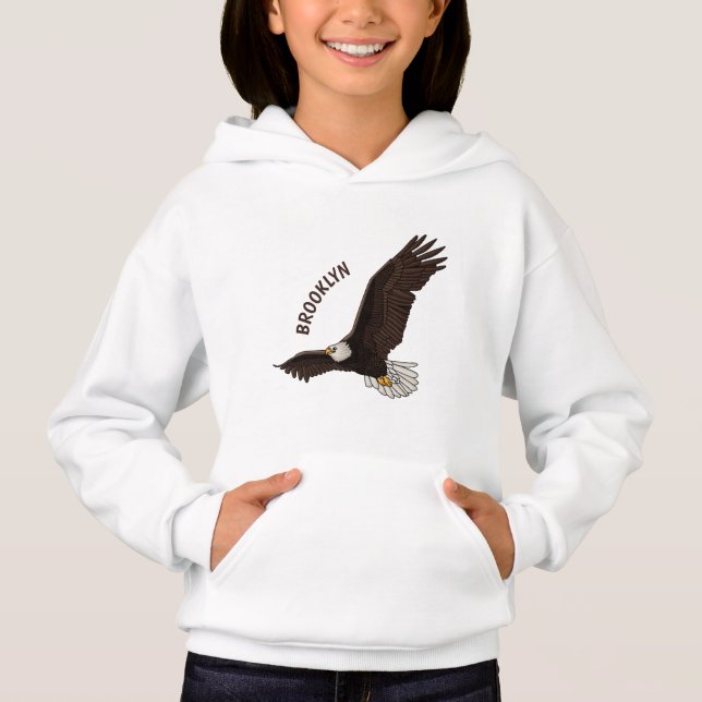 Happy-Fan Glatze Cartoon Illustration Hoodie (Vorderseite)