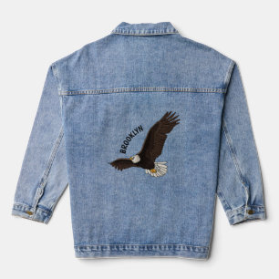 Happy-Fan Glatze Cartoon Illustration Jeansjacke